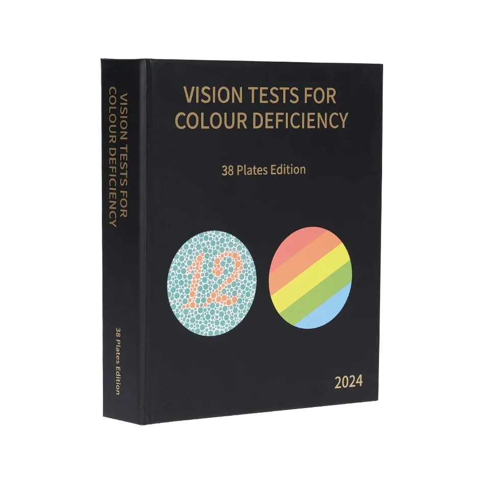 Best Quality 2024 New Publish Ishihara Book 38 Plates Optometry Color Blindness Color Deficiency Test Book
