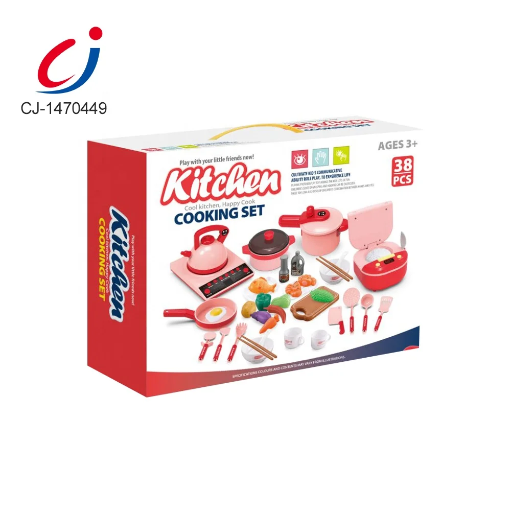 Имитация кухонной утвари Chengji для ролевых игр, комплект для ролевых игр, детские пластиковые игрушки для готовки