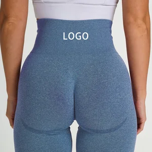 Seamless Spandex/Nylon High Elastic Waist Four-Way Stretch Quick Dry Yoga and Fitness Pants