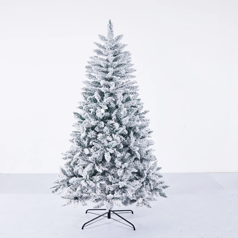 M875卸売180cm 210cm 240cmLEDライトPVCクリスマスツリー装飾白い雪