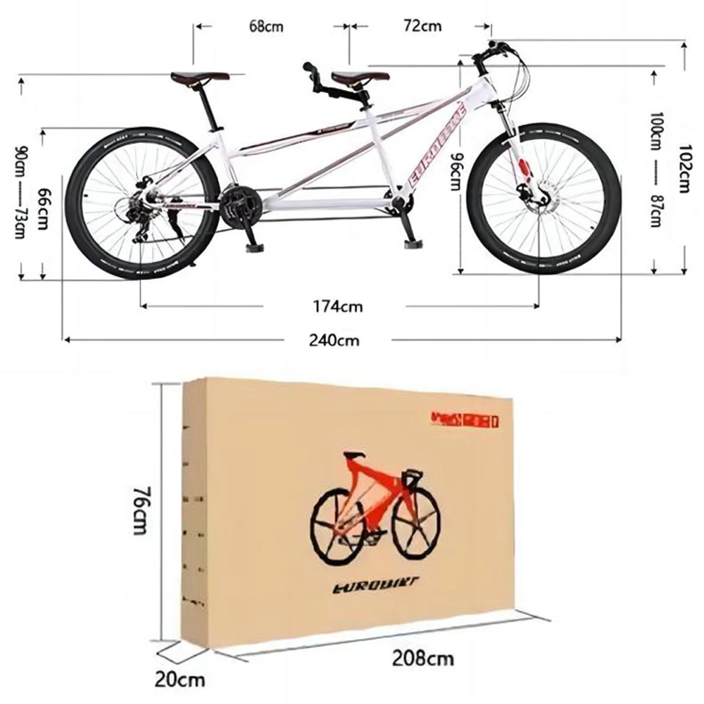 Eurobike Factory 350W Electric Tandem Bike for Persons