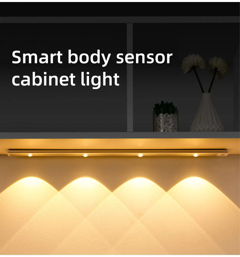 product led showcase motion sensor rechargeable light under cabinet lighting led kitchen cabinet light-38