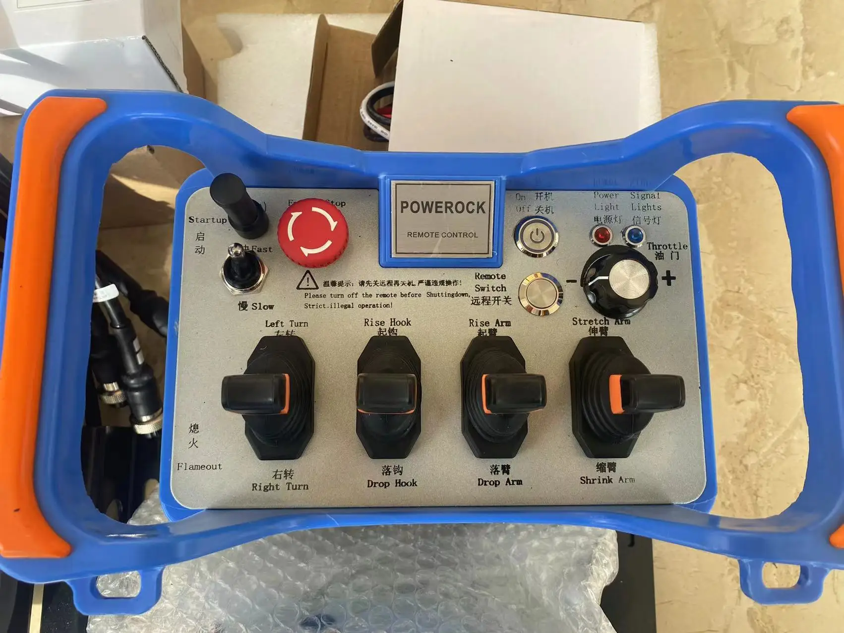 Joystick 6 Position Radio Remote Control Hydraulics Proportional Remote Control Crane Joystick 5 Way Remote Haydrolik 12v 24v