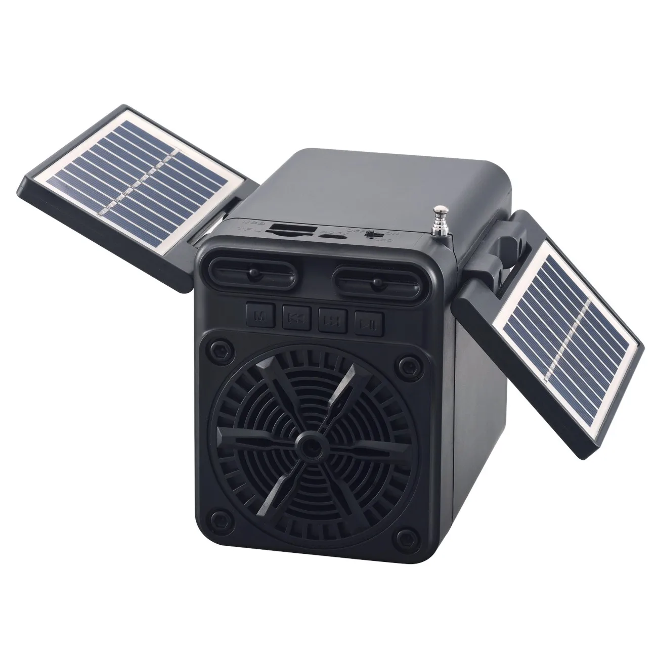 2025 Factory Price X9 Fm Radio Blueteeth Speaker with Double Solar Panel Usb Tf Card Player Lithium Recharge Battery