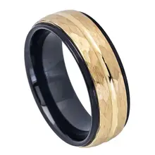 Classic Silver-Plated Tungsten Ring for Men Fashion Jewelry Inlay Iron Wire Wedding Party Rings 4mm 6mm 8mm for Engagement Gift