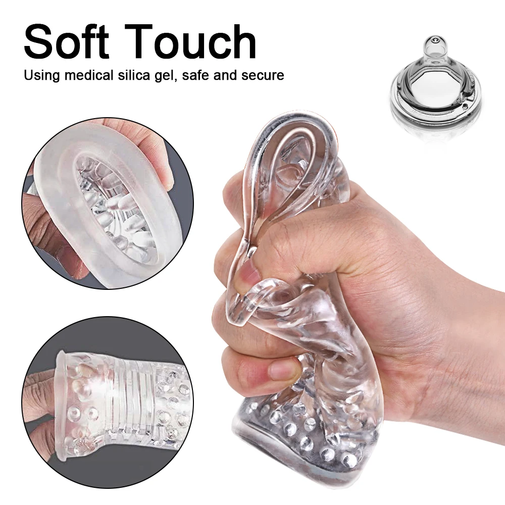 ALWUP 10 Speeds Telescopic & Rotating Male Masturbator Cup Soft Silicone Pussy Sex Toys Electric Sex Toys Massager