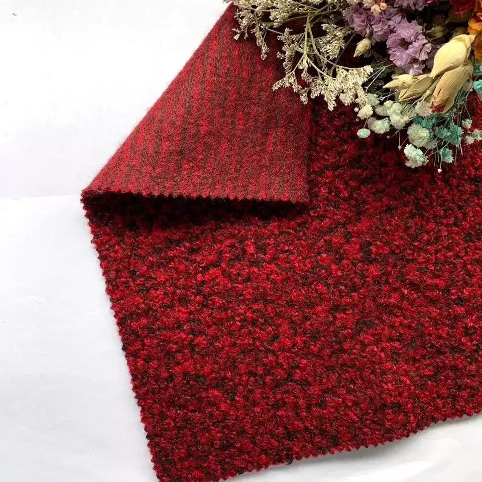 Factory Knitted 100% Polyester Two Tone Soft Teddy Fleece Sherpa Fabric for Garment