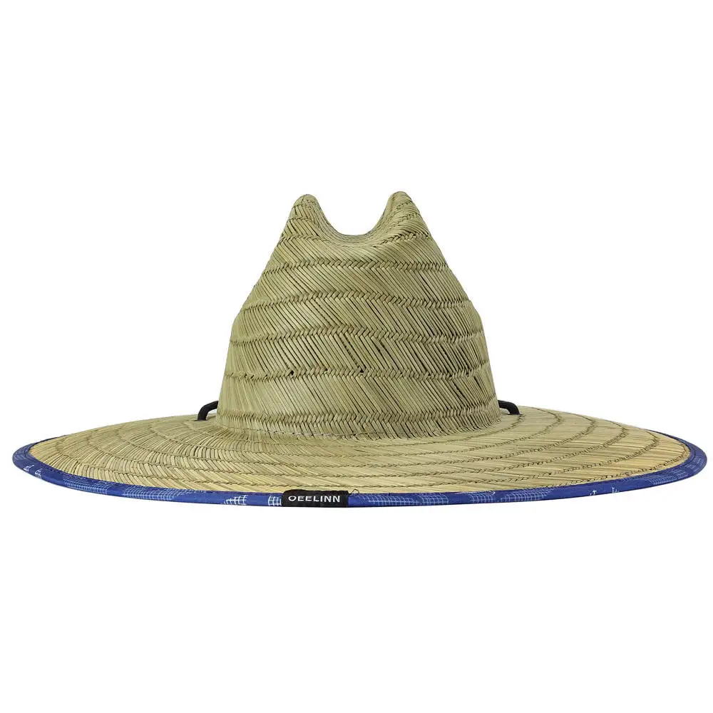 Custom High Quality Wide Brim Fishing Straw Surf Hat Mens Sombrero De