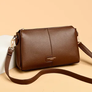 New Brand PU Leather Fashion Single Strap Waterproof Crossbody Shoulder Bag for Women Stylish Zip Closure Luxury  Design