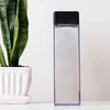 Transparent black-lid square cup