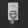 Stainless steel movable hook (with double-sided stickers)