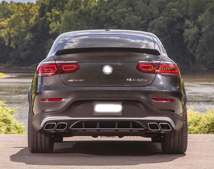 GLC X253 Modified Diffuser Coupe Class for Mercedes Benz GLC63S X253 Rear Diffuser with Exhasut Tips 2020
