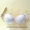 Tour de cou amovible en dentelle blanche