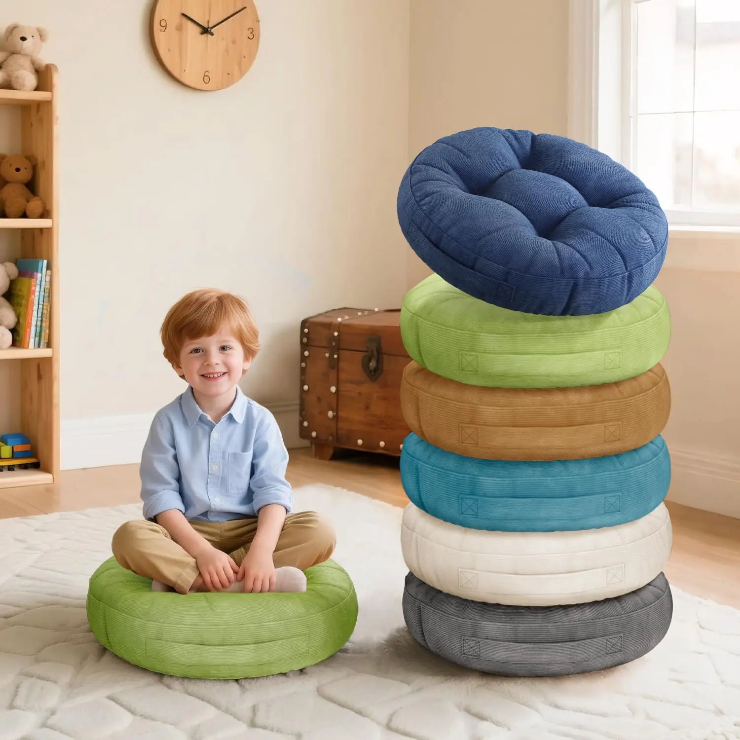 Colorful Premium Grade Outdoor Chair Pad Cushions Seat Perfectly Waterproof Pad to Fit All Chairs with Memory Foam Filling
