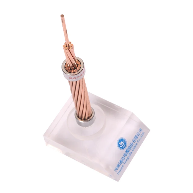 TDDL Bare Copper Conductor Overhead  Cable with Stranded Steel Wire for Catenary Wire
