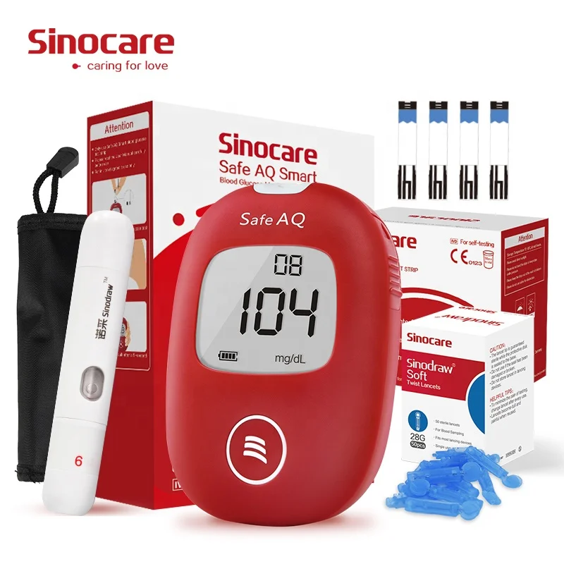 Sinocare безопасная прибор для контроля уровня сахара в крови полоски Быстрая проверка тест-полоски для измерения уровня глюкозы в крови, оптовая продажа диабетические тест-полоски