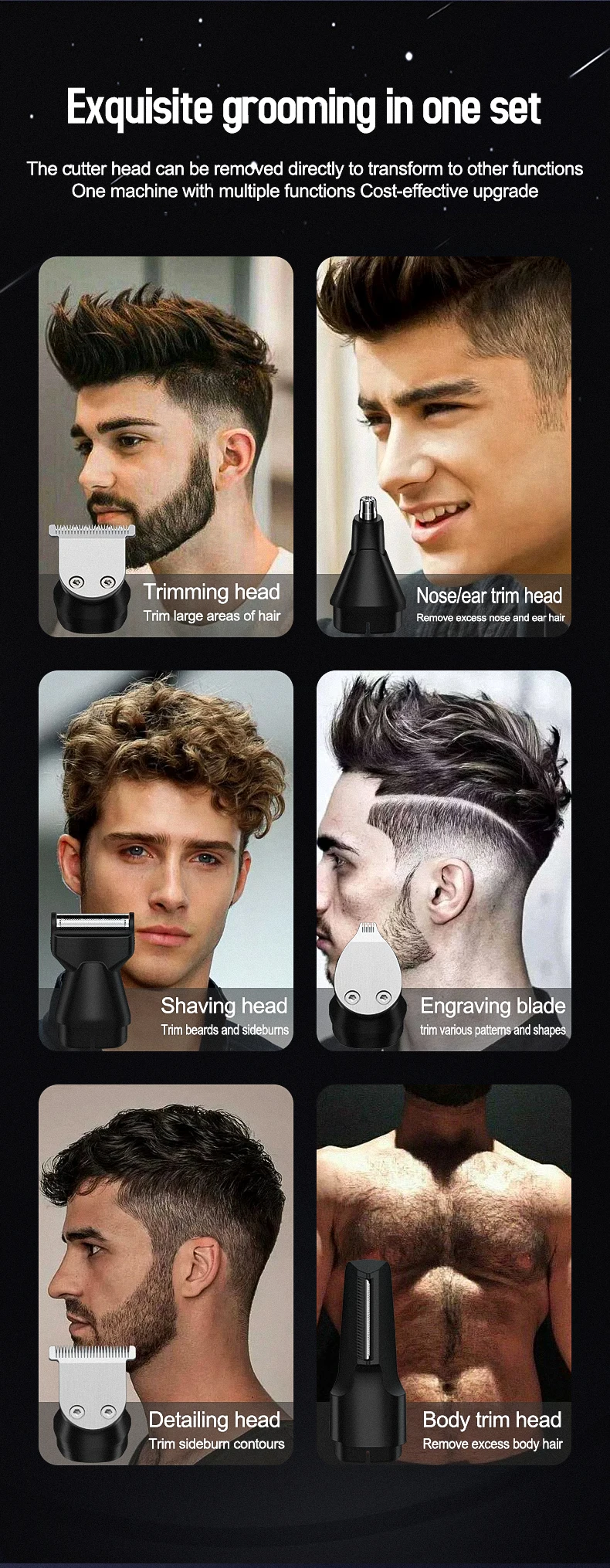 Xiaomi-Youpin 5619 Aparador de pêlos elétrico recarregável