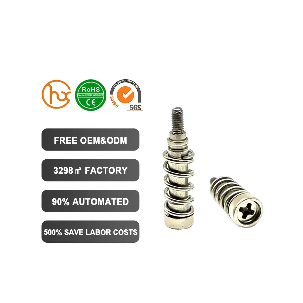 Customized Reduce Labor Costs 500%  Heat Sink Cpu Fan  Cooling Spring Loaded M3 case Radiator Laptop CPU Spring Screw