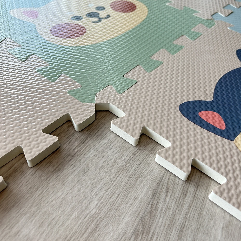 Printing Puzzle Mat Cartoon Animal EVA Foam Floor Baby Play Mat