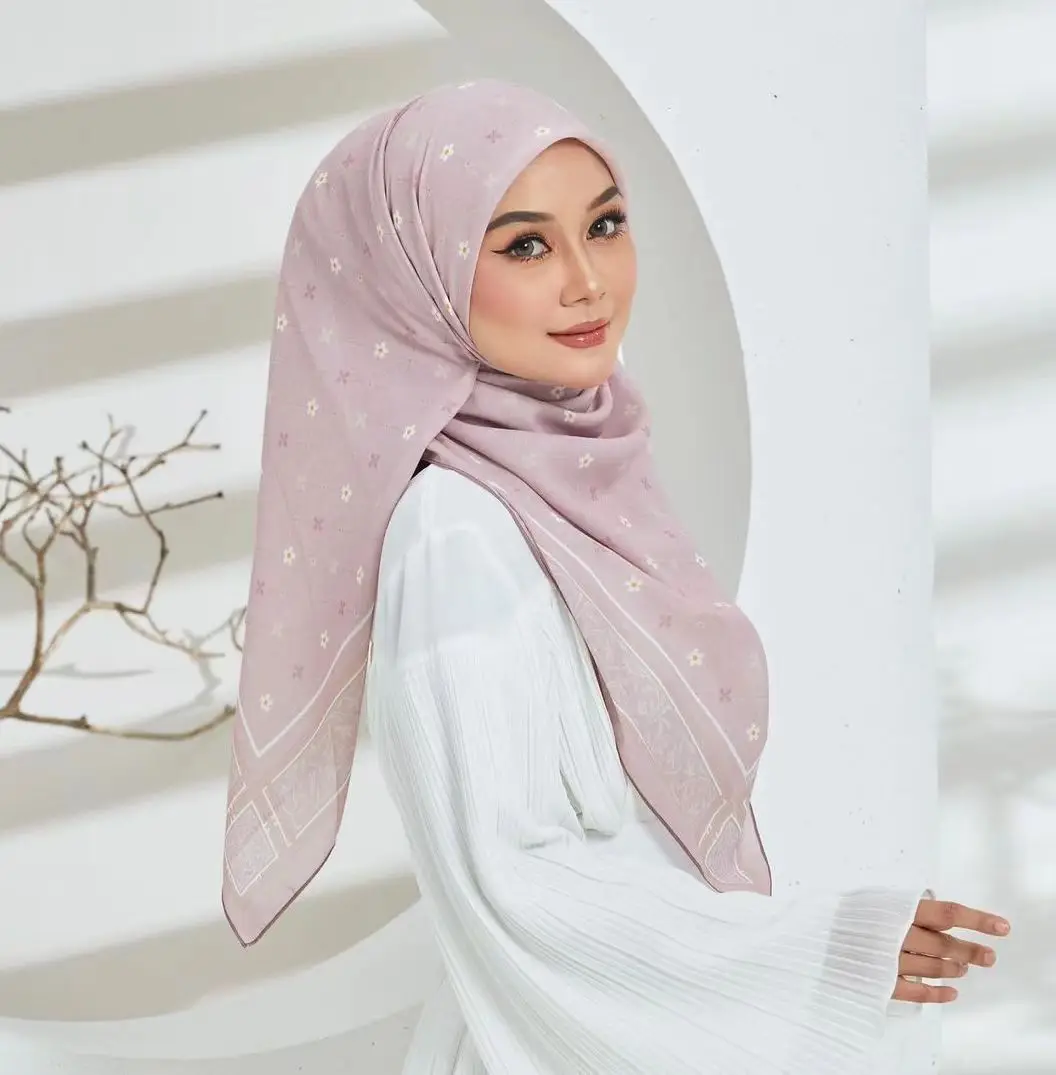 Matte Satin Shawl Tudung Satin Silk Hijab Tudung Bawal Satin Matte