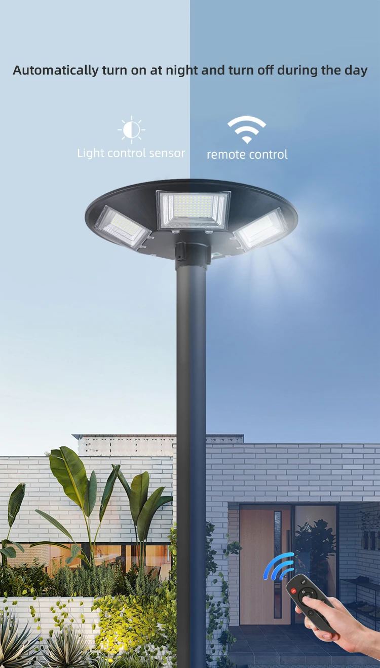High Quality All In One Solar UFO Light 300w 500w 150-160LM/W High Power LED Chip