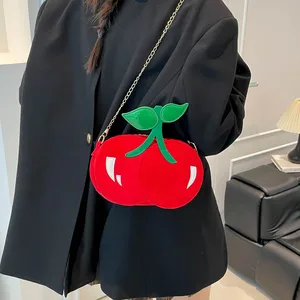 2026 New Red Fruit Style Women's Shoulder Bag Cute, Lightweight and Cheap Crossbody Bag