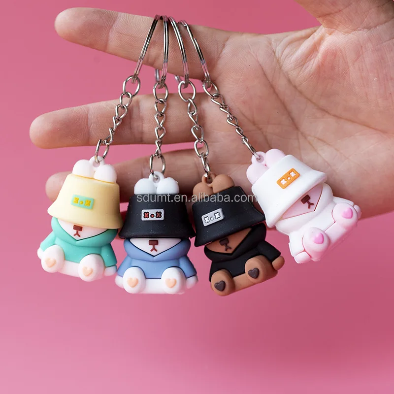 Cartoon Accessories Soft Pendant Small Gift Pack Sleeping Bear Doll Pvc ...