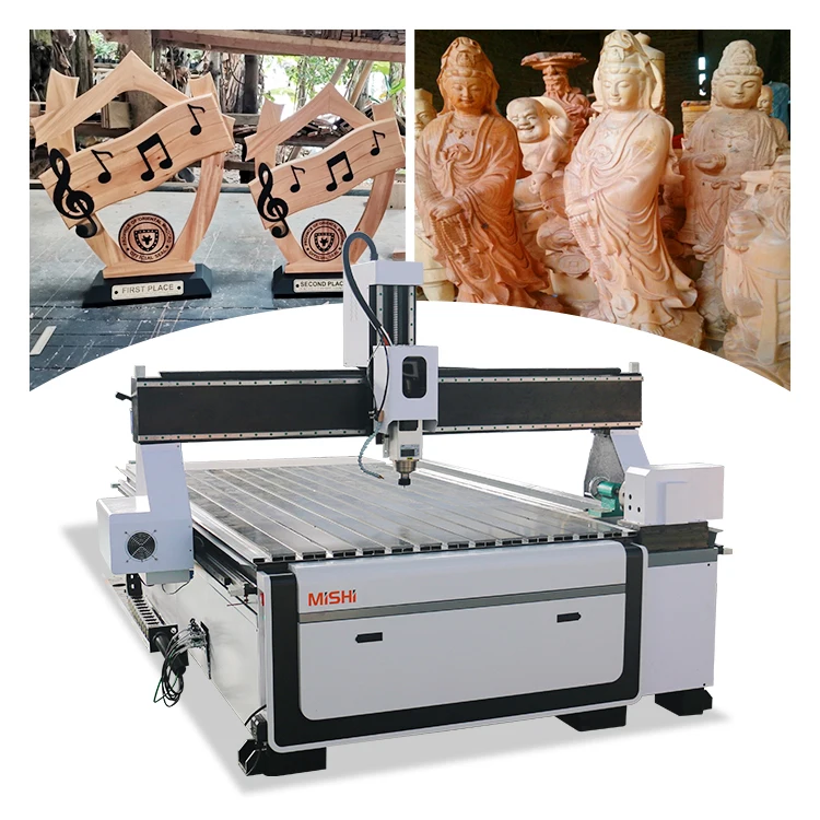 Factory Sale 1530 Manual Tool Changer Wood CNC Router with Rotary Multi-function 3D 4 Axis CNC Router Woodworking in Uganda