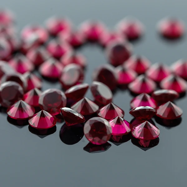 synthetic ruby 3mm round cut ruby stone