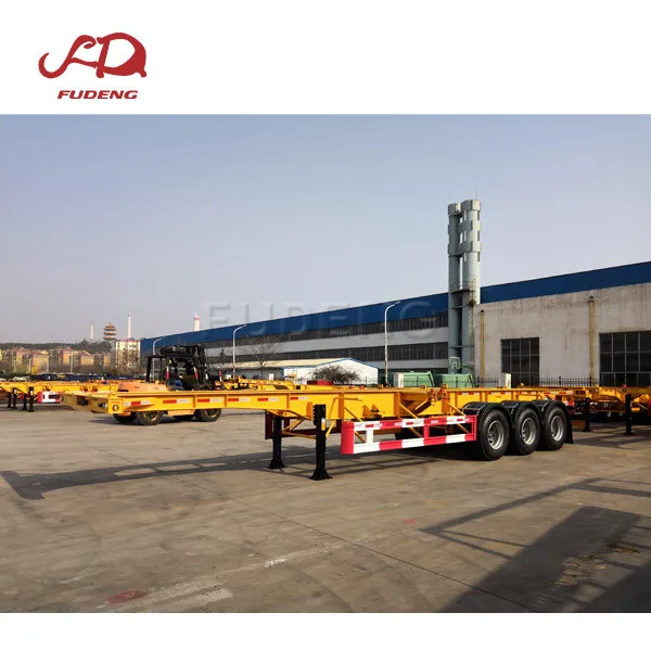 Fudeng Container Trailer 2 or 3 Axle Skeletal Semi Trailer 20ft 40ft Made of Steel Available for Sale in Malaysia