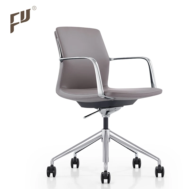 FURICCO High Class Revolving Meeting Room Conference Low Back Leather Office Staff Chairs