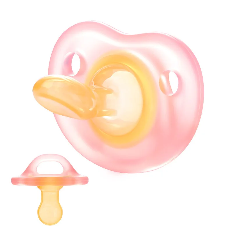 Popular Baby Pacifier - Super Soft Material - Free of BPA - Breast Milk Imitation Nipple - With Handle - Helps with Sleep