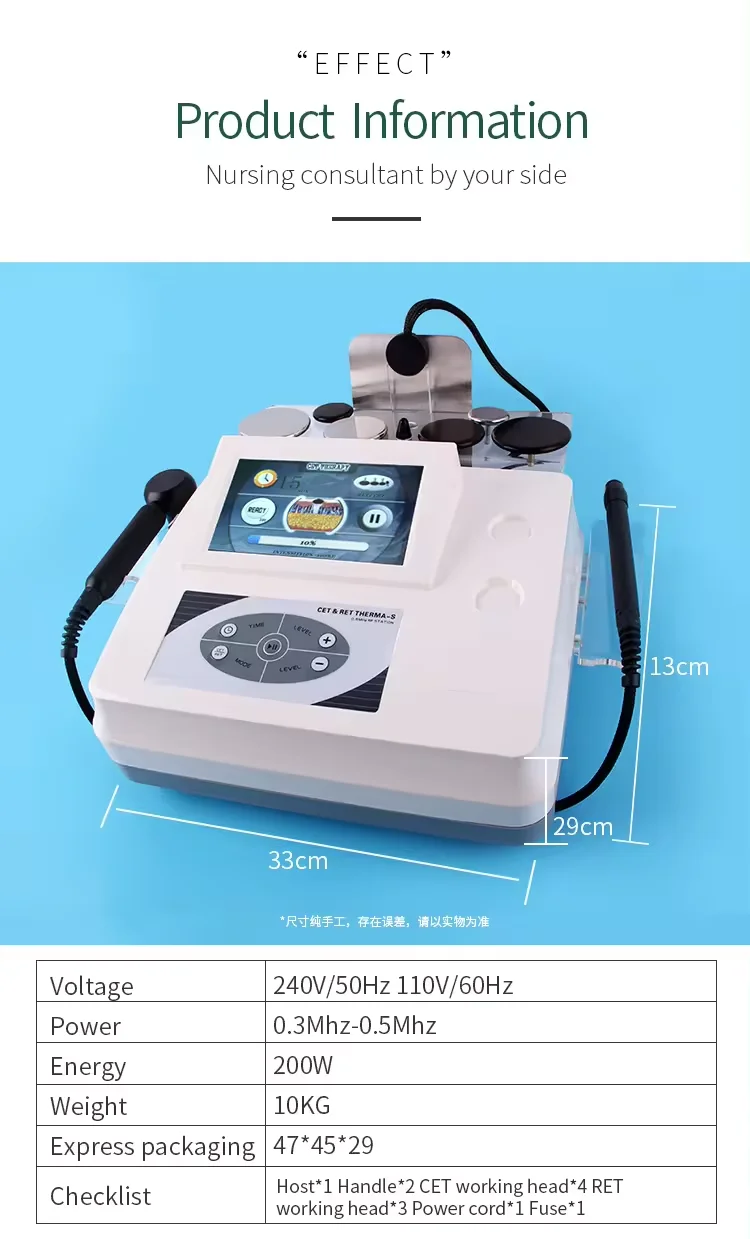 448Khz RF CET RET Physiotherapy Pain Relief System Body Slimming Machine