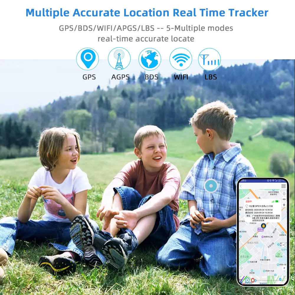 Portable GPS Locator G53 4G SOS Panic Button Bracelet Calling Mini GPS Child Tracker for Children Elderly