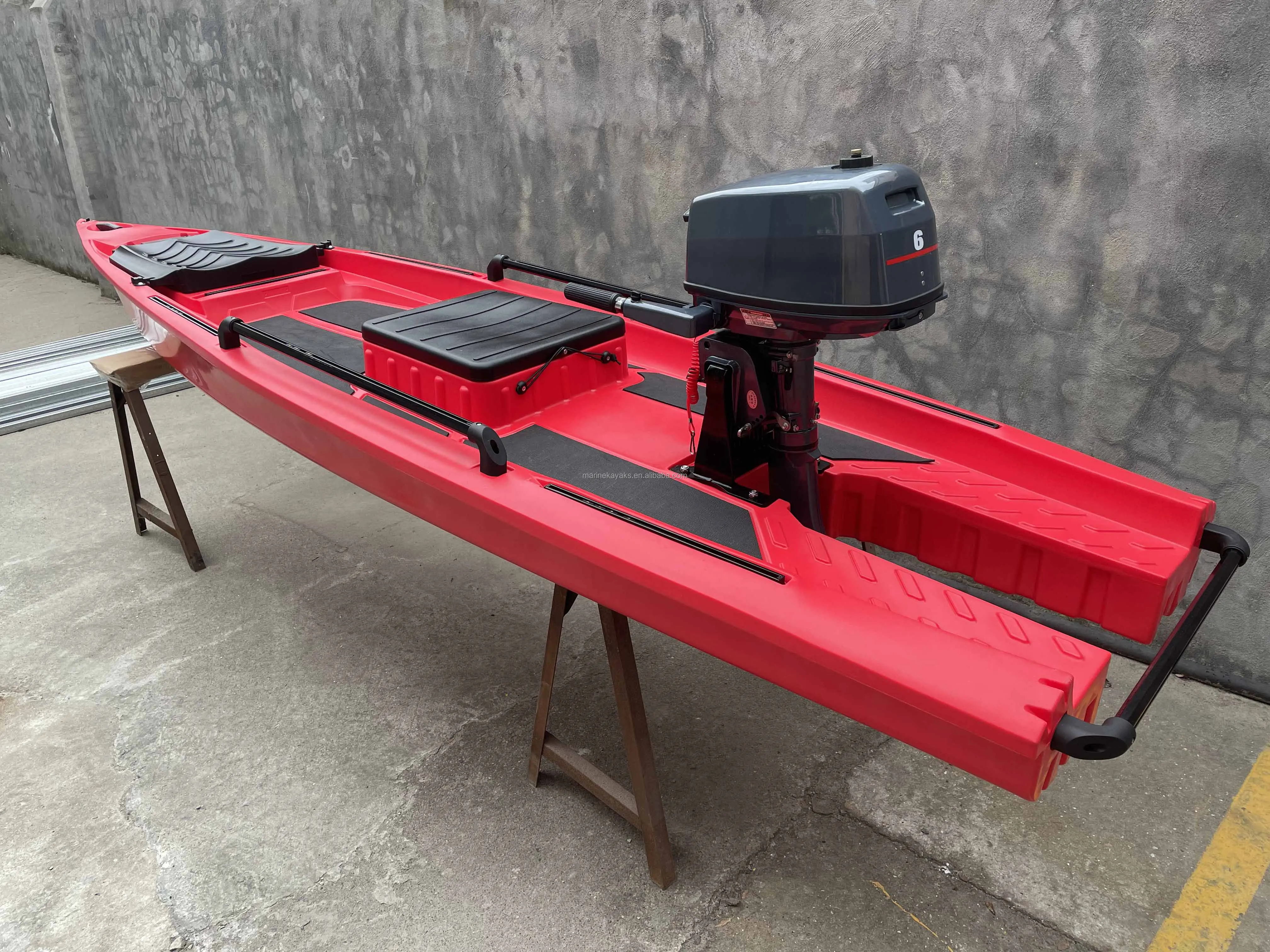 Rotomolded Outboard Engine Single Plastic Fishing Kayak Rowing Solo