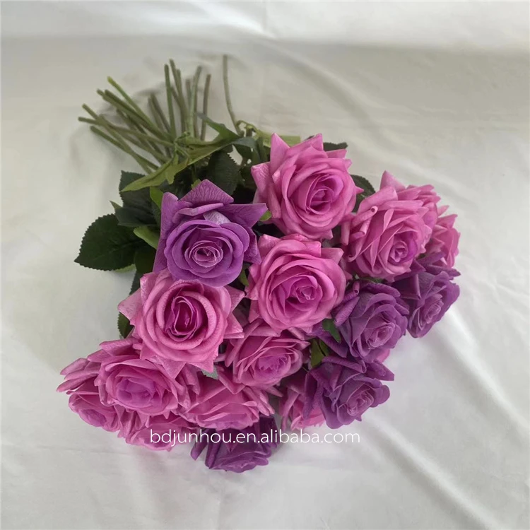 Real Touch Artificial Flower Roses Wedding Decoration Rose Latex Roses