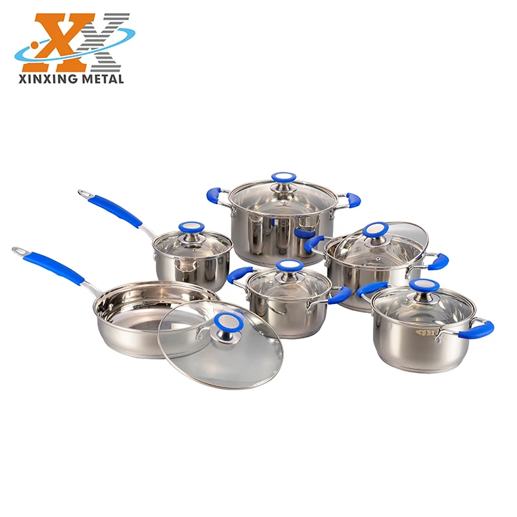 Hot Sale Stainless Steel Soup Pots Cookware Sets Non Stick Kitchen Cooking Pots factory