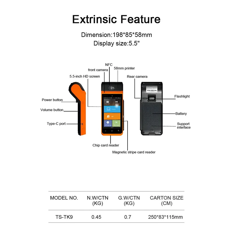 Mobile Payment Machine Portable Android Pos System 4g Nfc Handheld Pos Cheap Offline Verifone Mini Pos Terminal