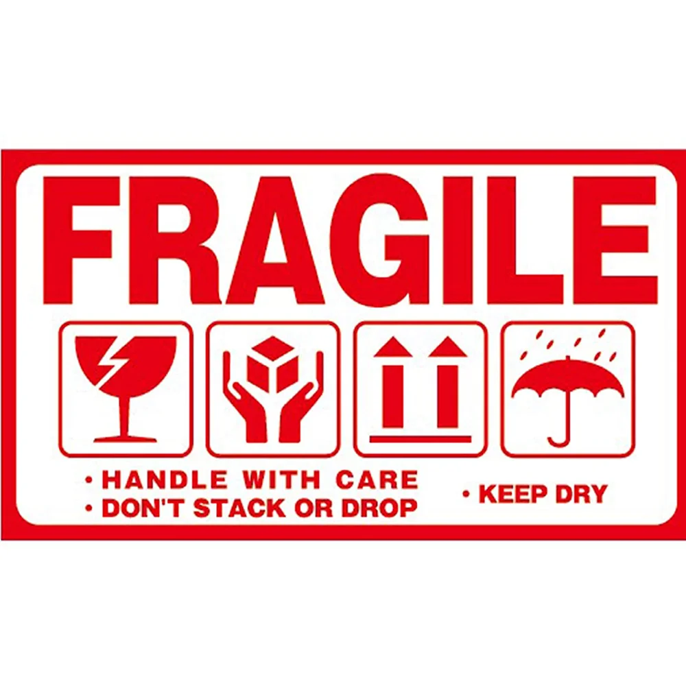 Large Fragile Handle With Care Keep Dry Upward Do Not Trample Shipping