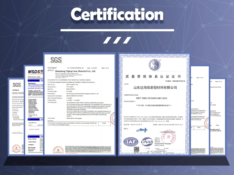 Tiptop Transparent Clear Plastic Pvc Sheet Rolls Semi Rigid Pvc Film