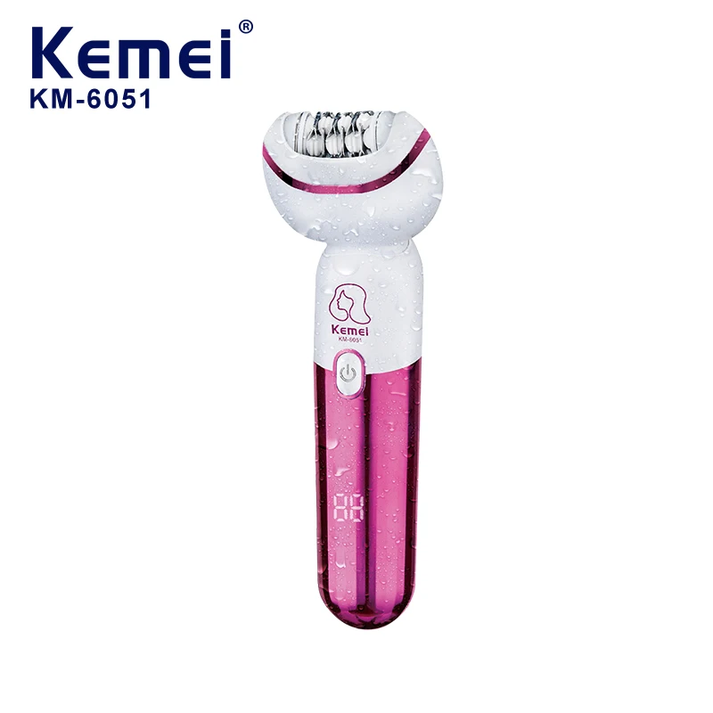 Kemei Women's Portable & Rechargeable Epilator Hair Removal Tool