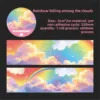 F Arcobaleno che scende tra le nuvole-bianco