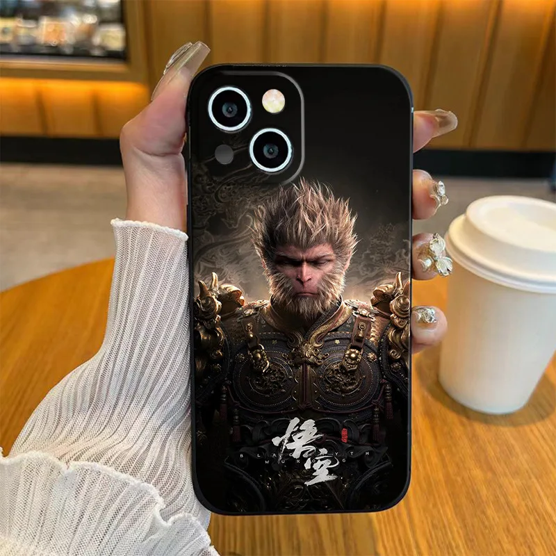 Laudtec Sjk826 Black Myth Wukong Phone Case New Design Cover Skin Friendly Thin Shell For Iphone 16 15 14 13 12 Plus Pro Max