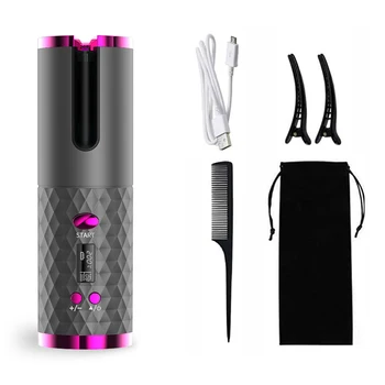 2022 fashion new style wireless automatic magic rechargeable portable hair curler wireless Mini hair curler