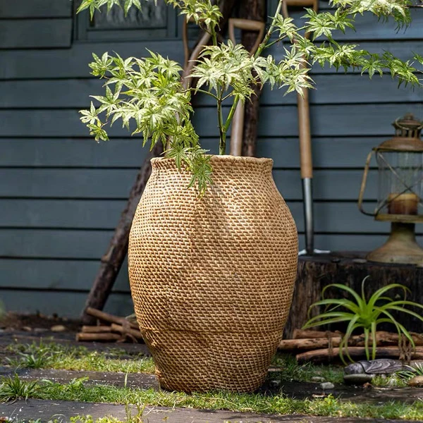 High quality garden large big planter rustic style indoor outdoor decoration cement pot for flower plant