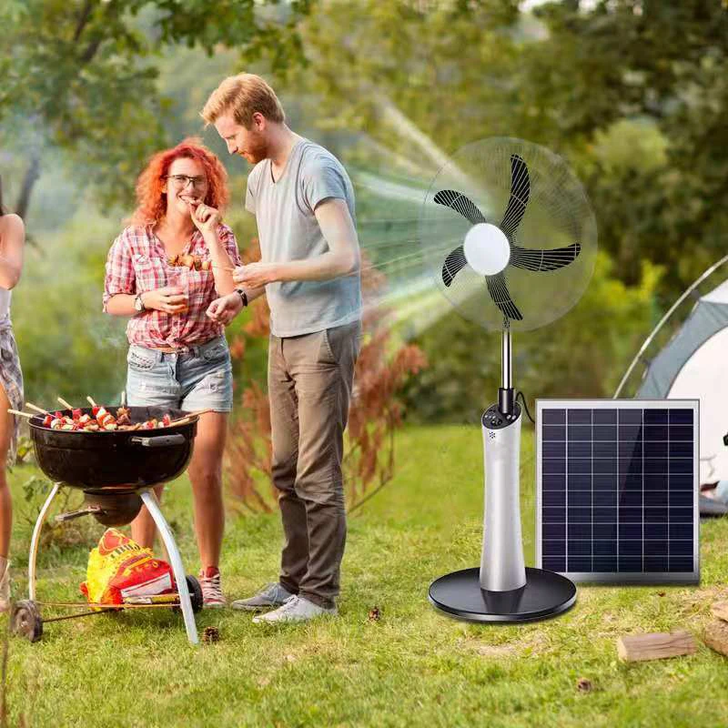Electric Solar Standing Fan, Plastic, USB - detail 22