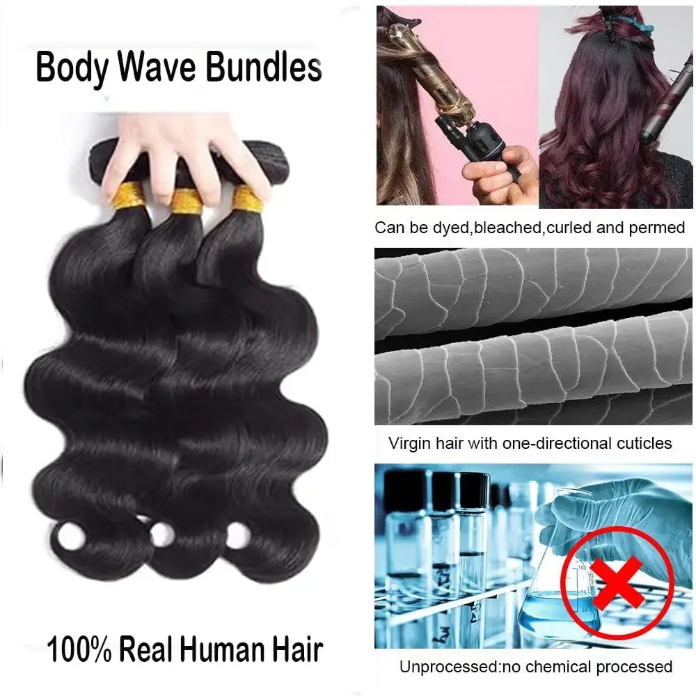 28 32 40 Zoll brasilianische Haarwebart Bundles Body Wave 100 % Echthaar Extensions Bundles Deal für Frauen_voghion.com