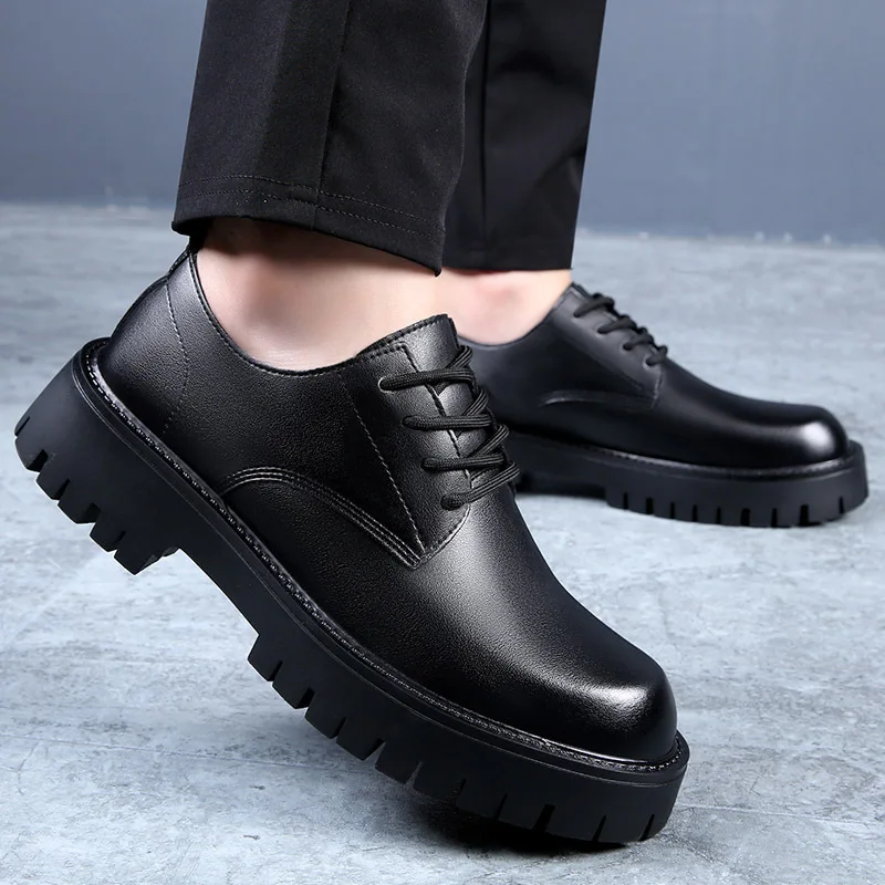 UP-1289J Men's Casual Lace up Dress Shoes - GENUINE LEATHER