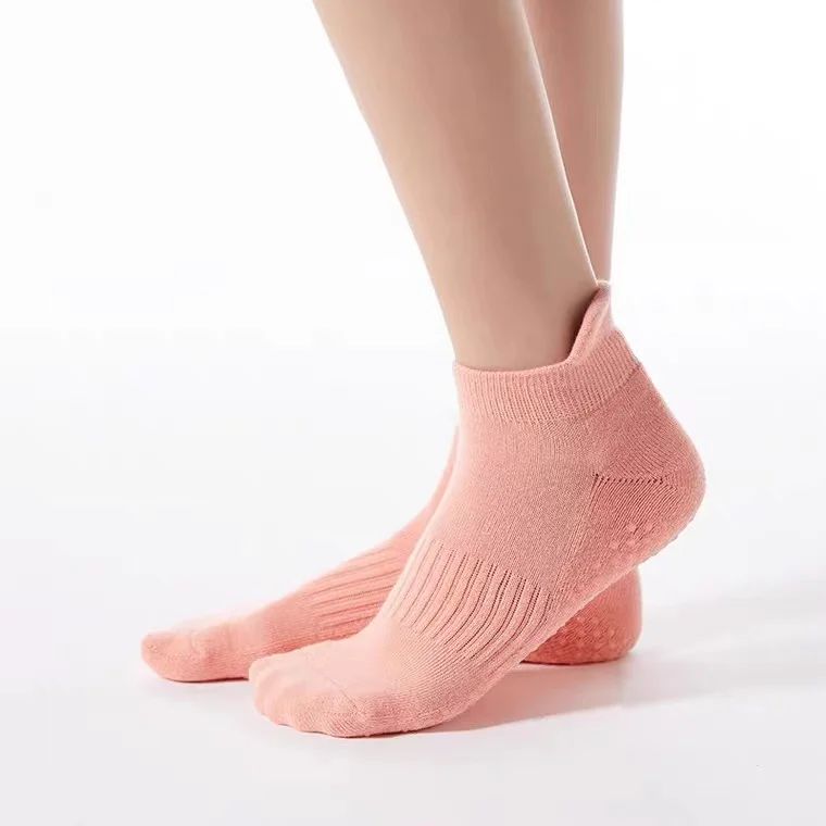 Бесплатный образец оптовая продажа хлопковые нескользящие женские носки для пилатеса