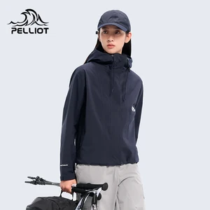 PELLIOT Spring Outdoor Women's Windproof Hiking Full Seam Waterproof Hard Shell Jacket